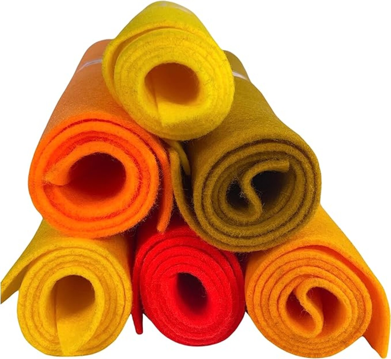 FabricLA Craft Felt Rolls 6 Pieces - 12 X 18 Inches Assorted Color  Non-Woven Soft Felt Material - Acrylic Felt Roll for DIY Craftwork, Sewing  and Patchwork - Imperial Yellows